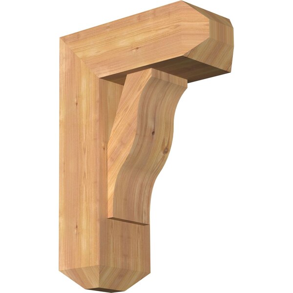 Ekena Millwork Funston Craftsman Smooth Bracket w/ Offset Brace, Western Red Cedar, 7 1/2"W x 18"D x 26"H BKT0806X18X26FST04SWR - main